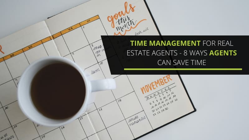 calendar with goals help with time management for real estate agents