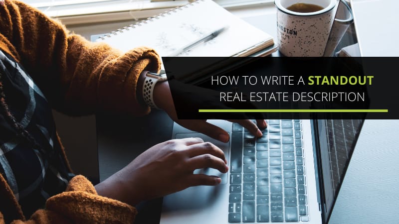 woman writing real estate copy